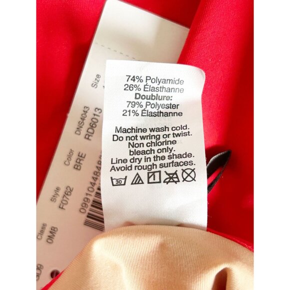 J.Crew Scalloped V-Neck One-Piece Swimsuit in Bright Red - Sz 12 - NWT - Picture 9 of 9